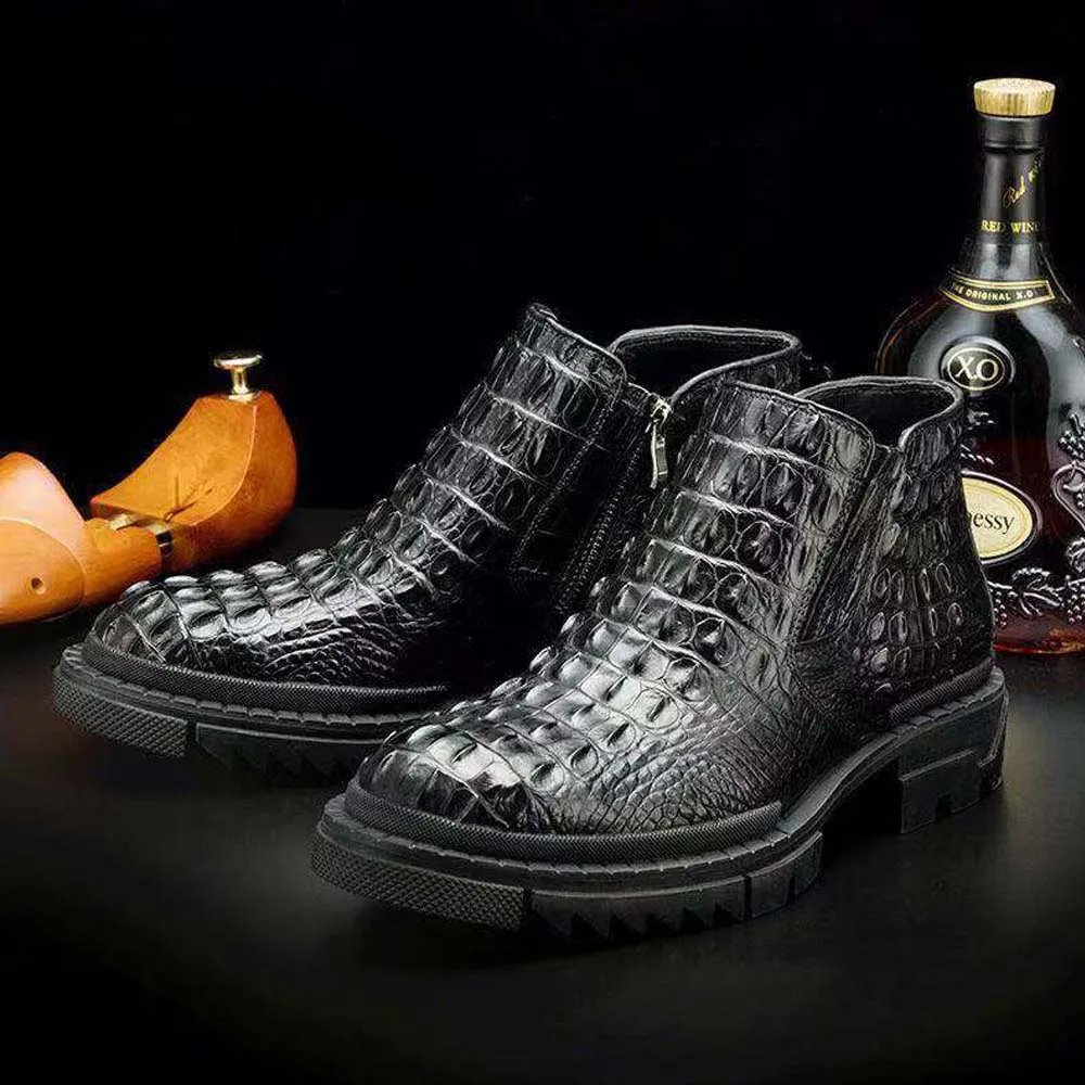 Рисунок 3 - Ботинки hexiaofengdedian мужские из крокодиловой кожи
