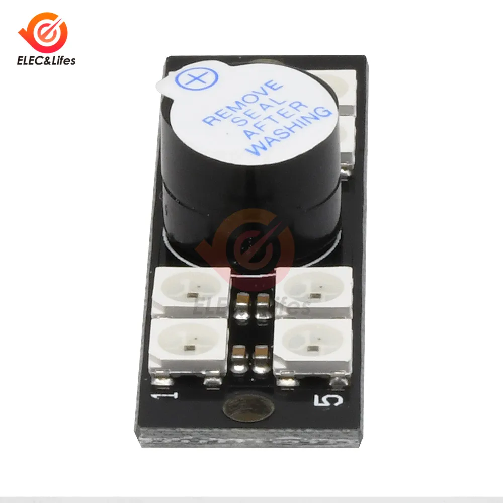 Мини WS2812B 2 в 1 светодиодный и 5 активный зуммер для FPV NAZE32 Skyline32 F3 Контроллер полета