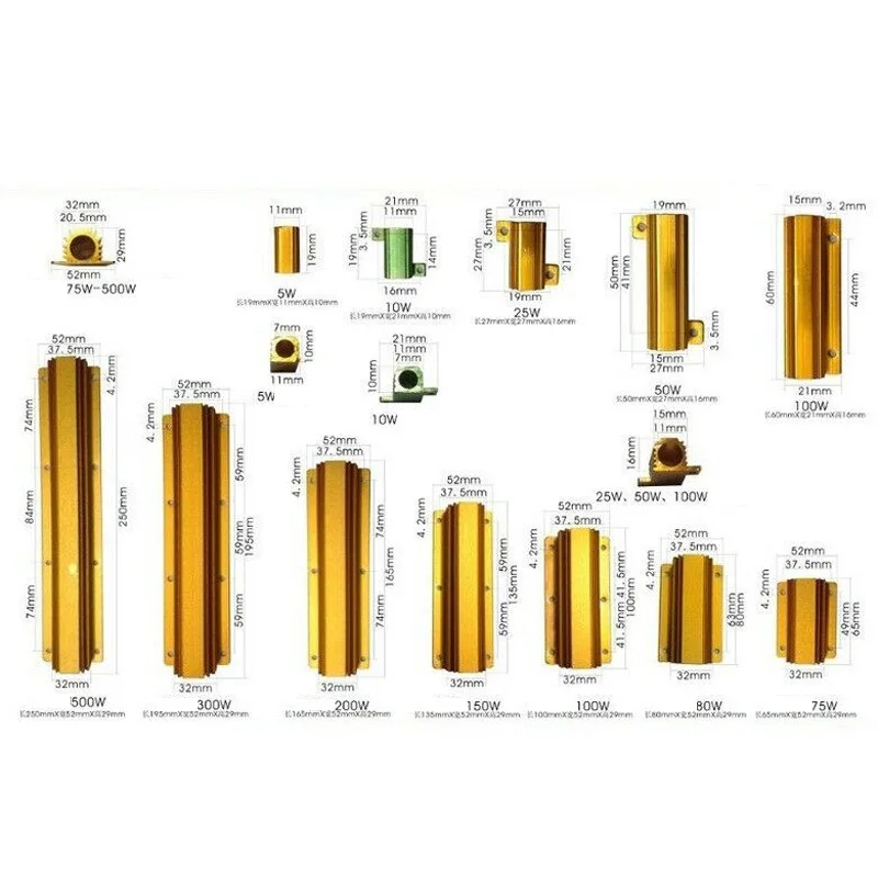 Алюминиевый металлический резистор 8R 200 Вт 4 трубки сменные детали | Инструменты