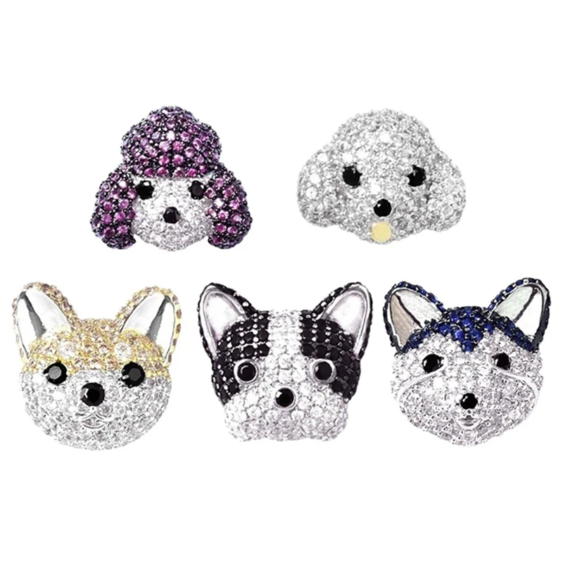 1 пара мини сережек для собак Французский бульдог Пудель Хаски Акита Бишон собака