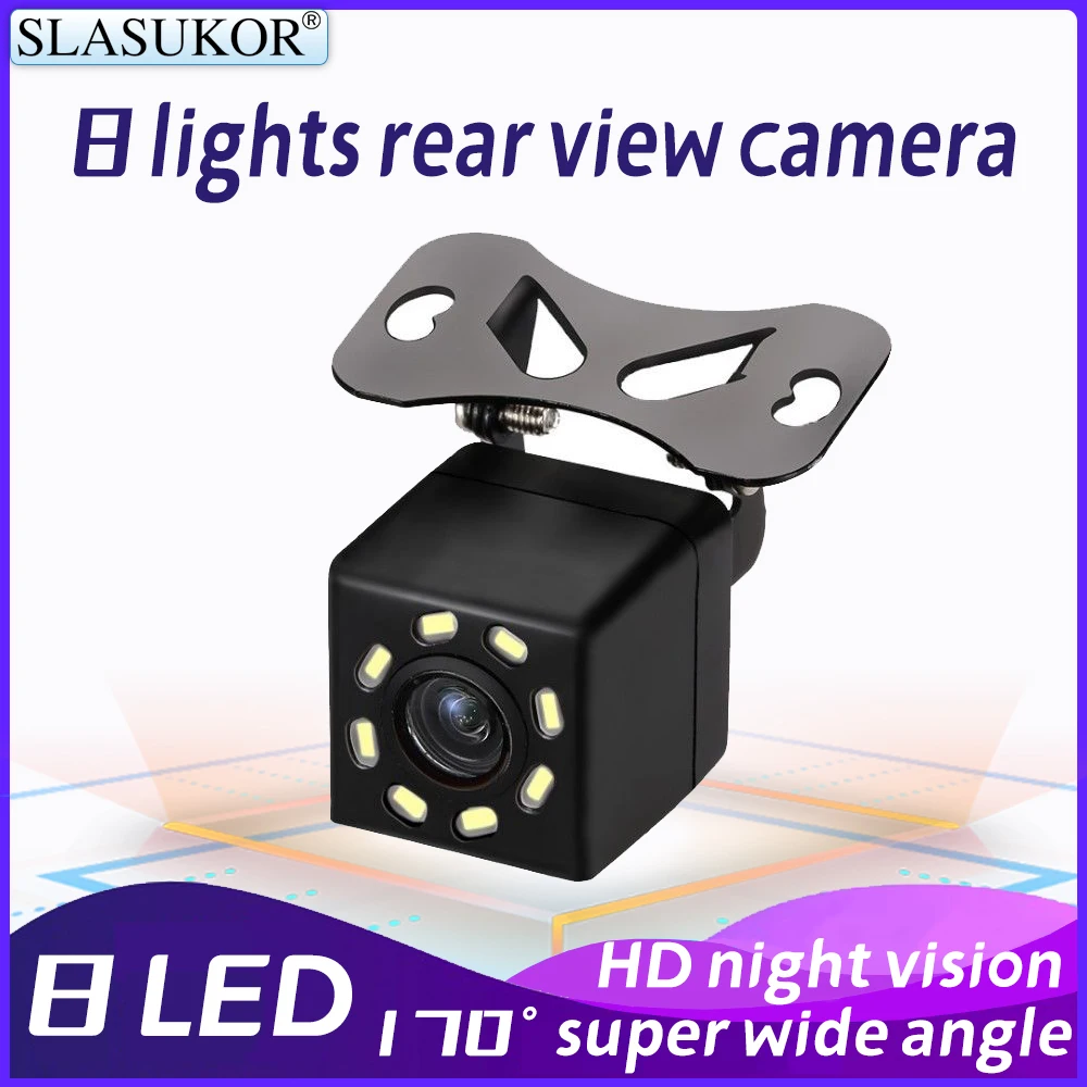 

Камера заднего вида Камера Универсальный 8 светодиодный Ночное видение дублирующая для парковки заднего вида Камера Водонепроницаемый 170 Ш...