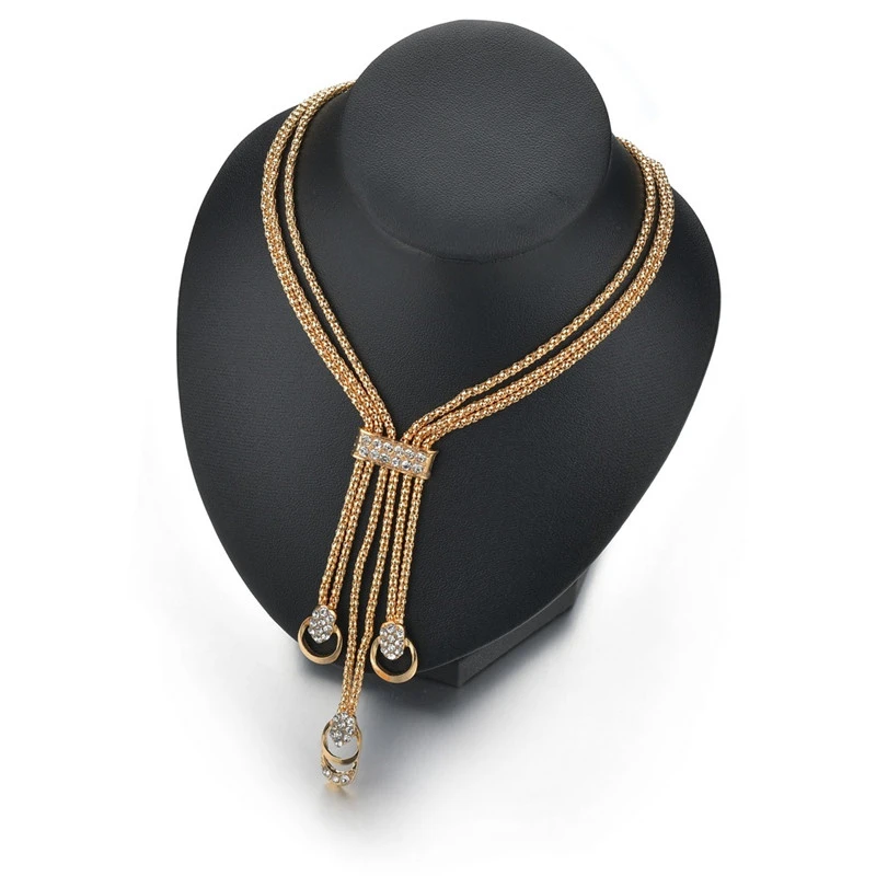 Комплект из колье серёг браслета и кольца с кристаллами | Украшения аксессуары