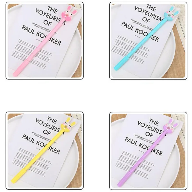 С мультипликационным принтом кролик гелевые ручки 0 5 мм милые канцелярские