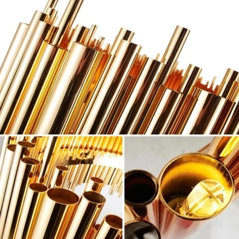 Итальянский дизайн Золотая люстра Brubeck подвесной светильник из алюминиевого