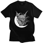 Футболка мужская из чистого хлопка, с коротким рукавом и изображением кота