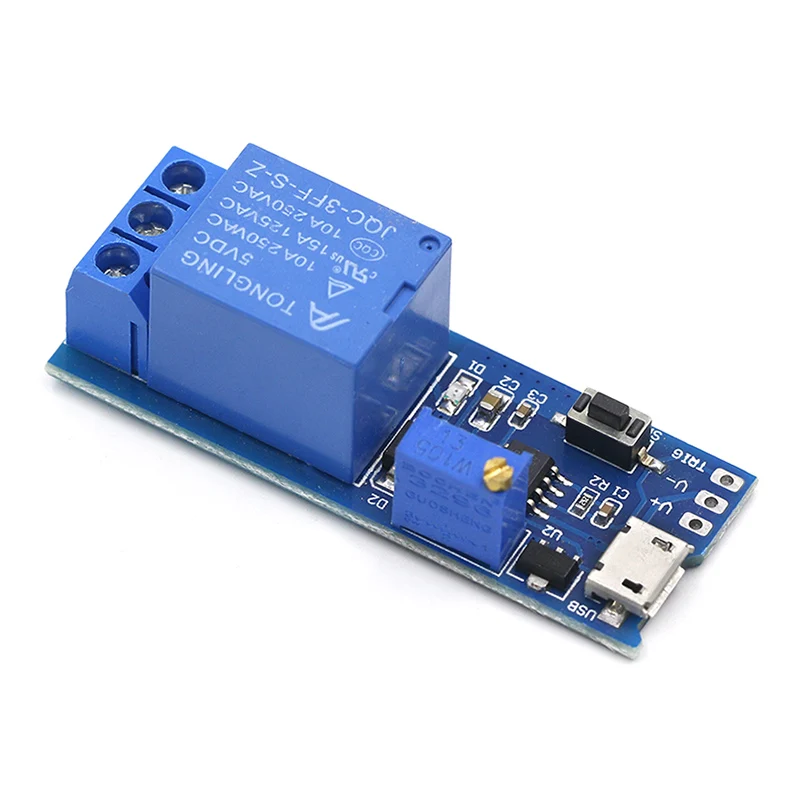 

Smart Electronics 5V-30V Micro USB Power Adjustable Delay Relay Timer Control Module Trigger Delay Switch