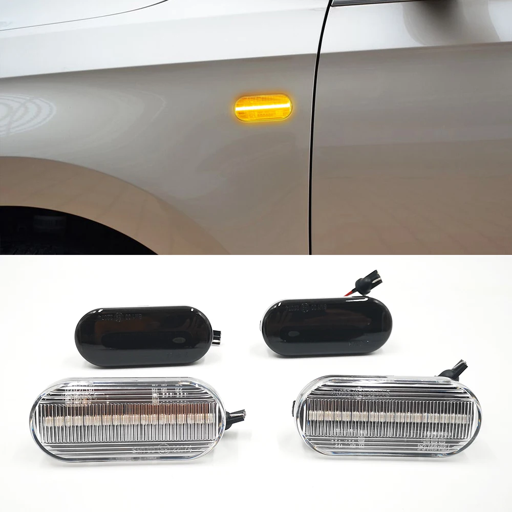 1 пара для Volkswagen VW Bora Golf 3 4 Passat 3BG Polo SB6 светодиодные динамические боковые