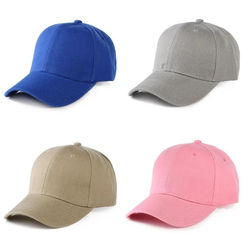 Модные однотонные бейсболки для мужчин и женщин путешествий поездок