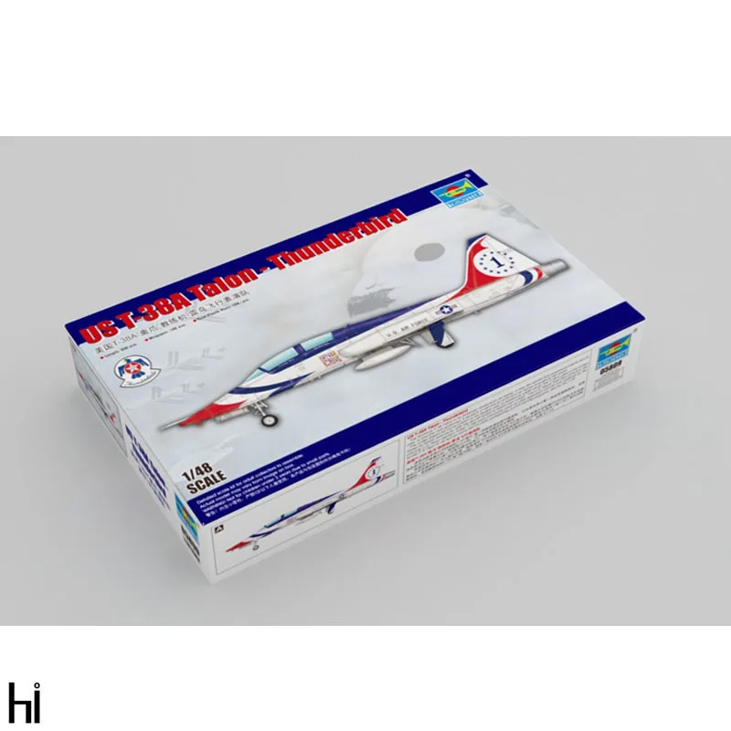 

Trumpeter 05809 1/48 US T-38A Talon Thunderbird Trainer Military Pane Aircraft Plastic Assembly Model Building Kit
