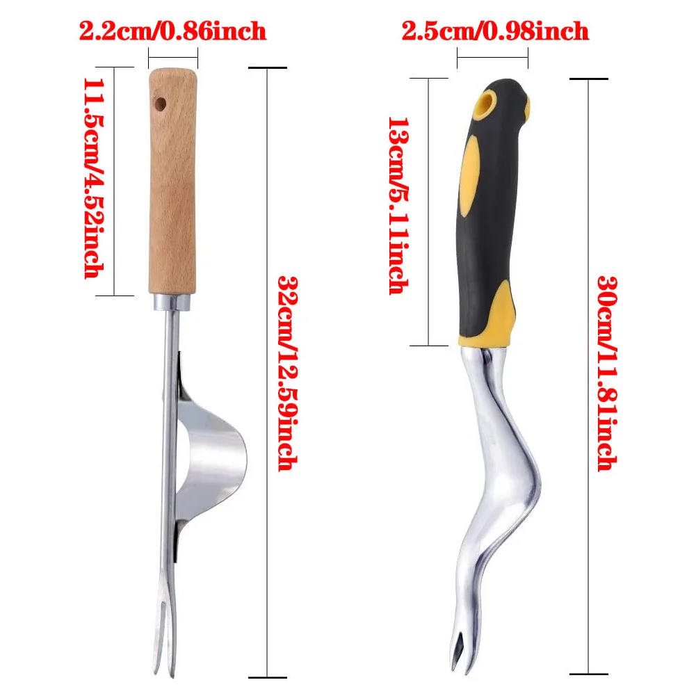 Herramienta de mano escardador de jardín, herramienta Manual de acero inoxidable para el hogar y el jardín, elimina el suelo, deshierbe y jardinería
