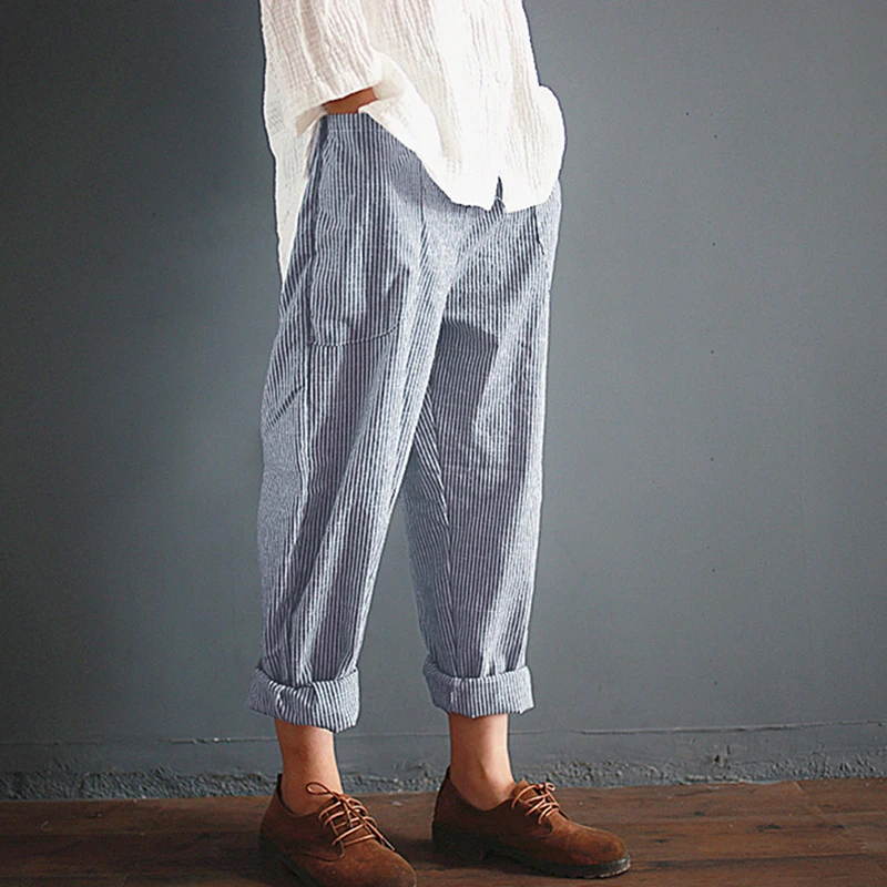 

sweety Vintage Harem Pants Women Casual Loose Pockets Pant Autumn Fashion Streetwear Female Harajuku Trousers Size