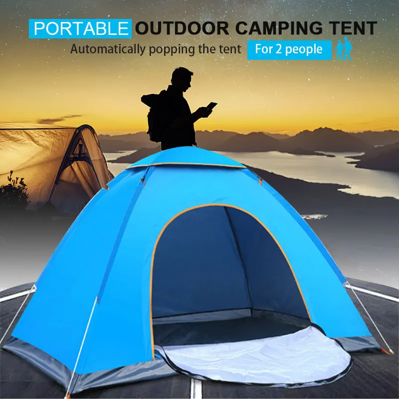 Автоматические палатки для кемпинга водонепроницаемые 2 человек портативная