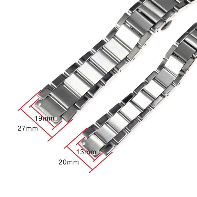 27mm 20mm Steel Watch Strap For Man Woman 38mm 45mm Hublot Watch Bracelet Big Bang Classic Fusion Watchband Belt Band Accessorie