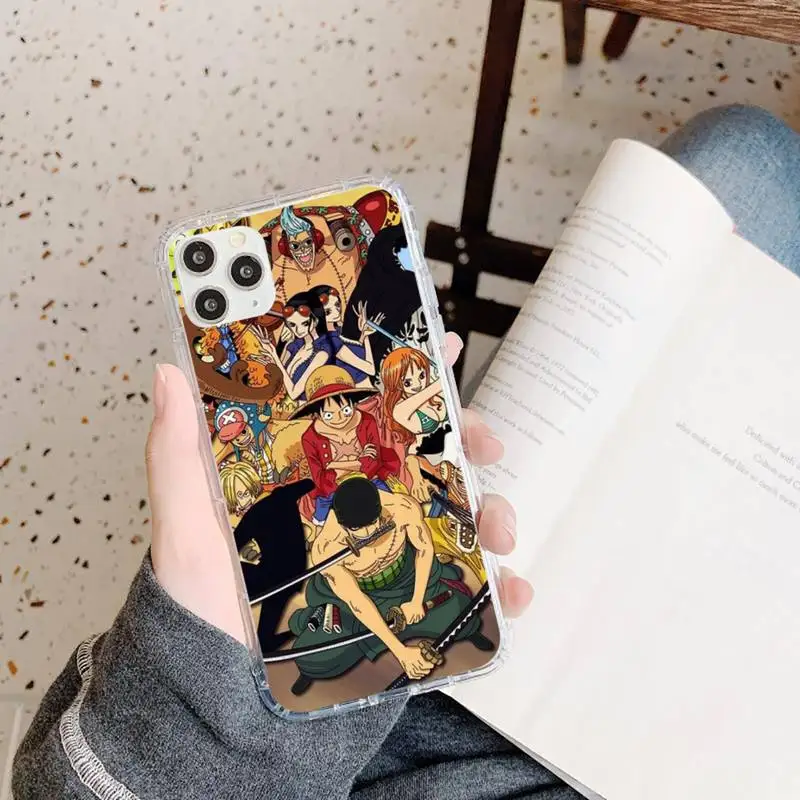 

One Piece Luffy fashion anime Phone Case Transparent for iPhone 11 12 mini pro XS MAX 8 7 6 6S Plus X 5S SE 2020 XR