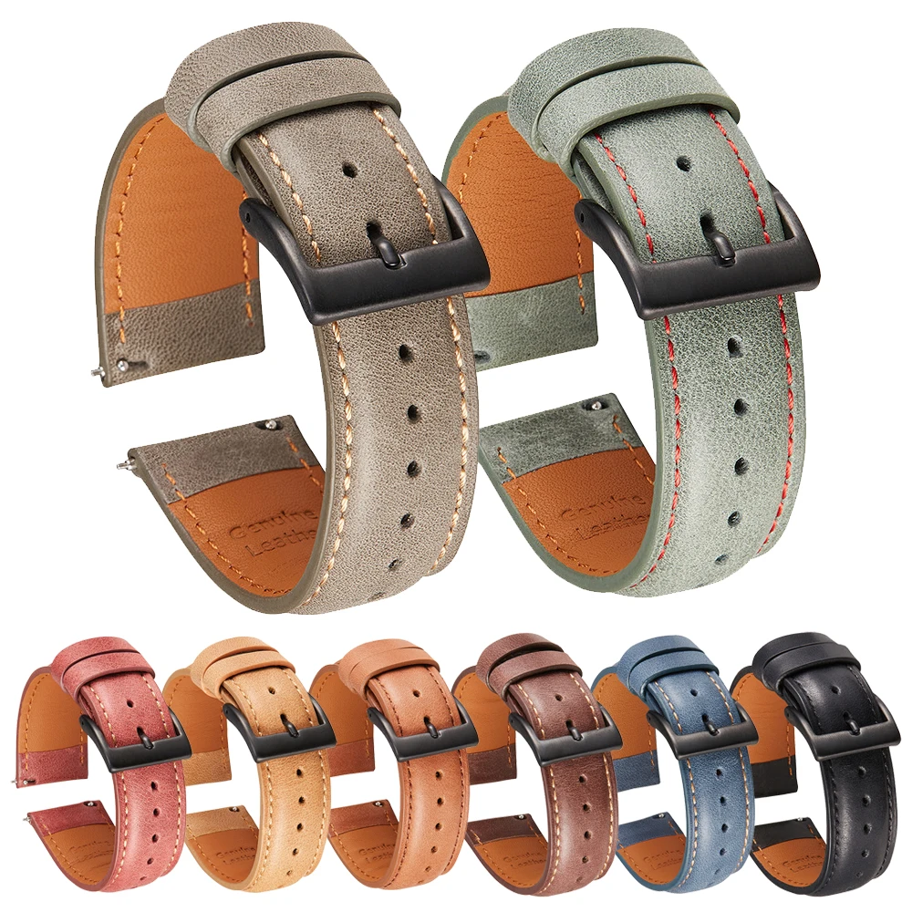 

Leather Strap For Huami Amazfit GTR 2 2e/Stratos 3/GTR 47MM 42MM Wristband For Amazfit GTS 2 Bip S U Watchband Bracelet