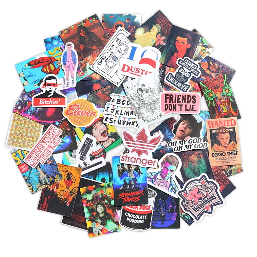 Наклейки очень странные дела 54 шт./лот американский мультяшный фильм для