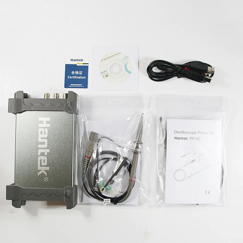 Hantek 6022BE ПК USB осциллограф 2 цифровые каналы 20 МГц полоса пропускания 48MSa/s частота дискретизации