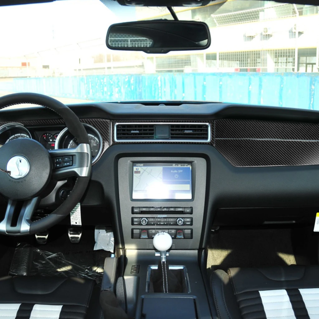 

It Is Suitable For 09-13 Ford Mustang The Carbon Fiber Central Control Instrument