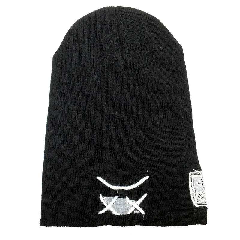 

Embroidery Lil Peep beanie cap xxxtentacion Men's and women Sad boy face knitted hat for winter hip hop beanies fashion ski hat#