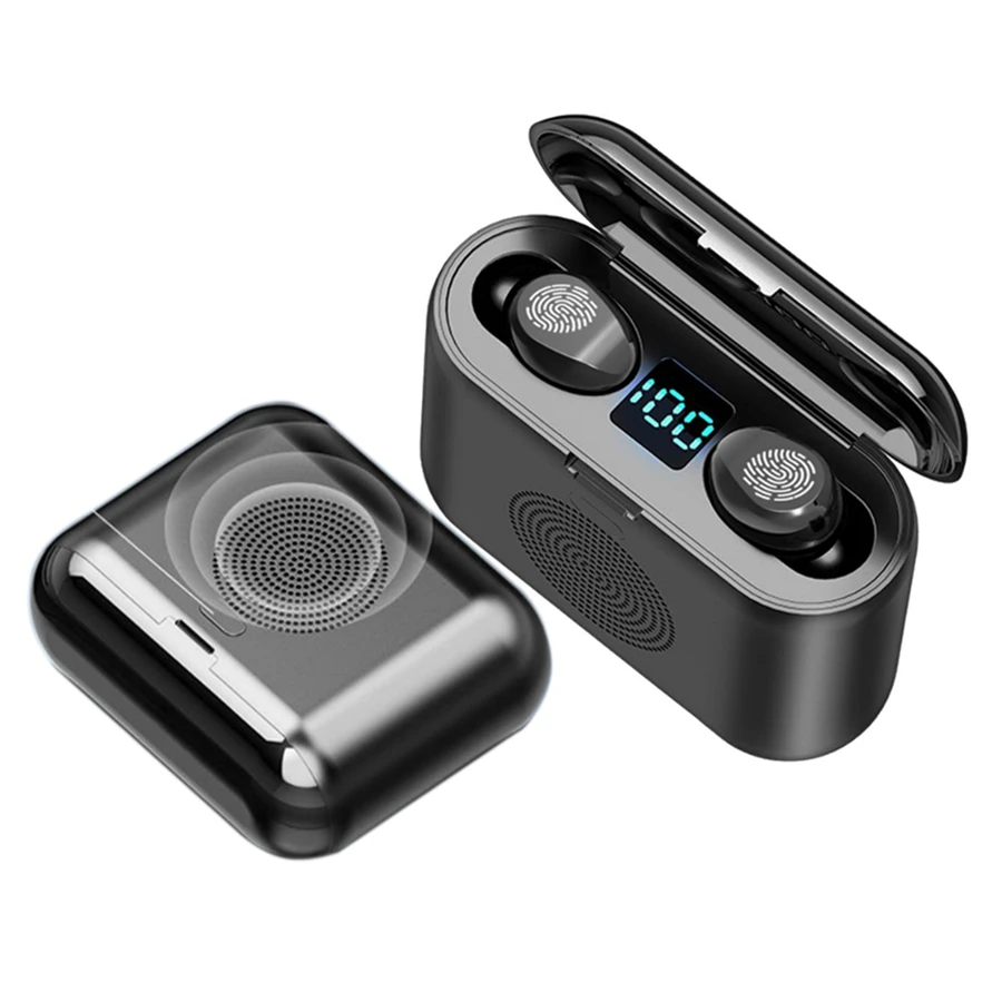 Беспроводные наушники F9 i12 TWS Bluetooth 3500 мАч сенсорные с микрофоном спортивные