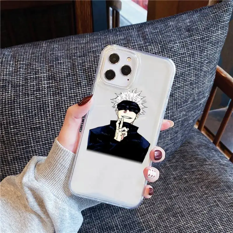 

Jujutsu Kaisen Satoru Gojo anime Phone Case For iphone 12 11 8 7 6s 6 5 5s 5c se plus mini x xs xr pro max Transparent soft