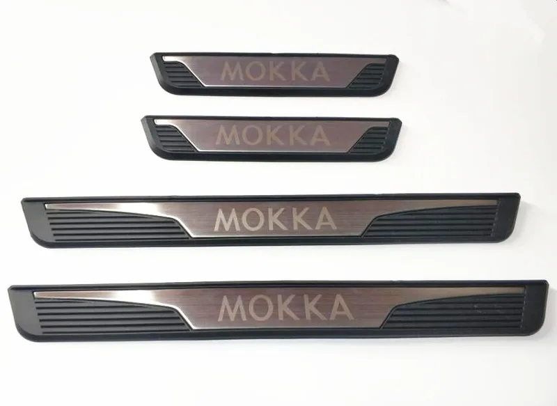 Авто наружная накладка, Накладка на порог для Opel mokka, 4 шт./лот, нержавеющая сталь