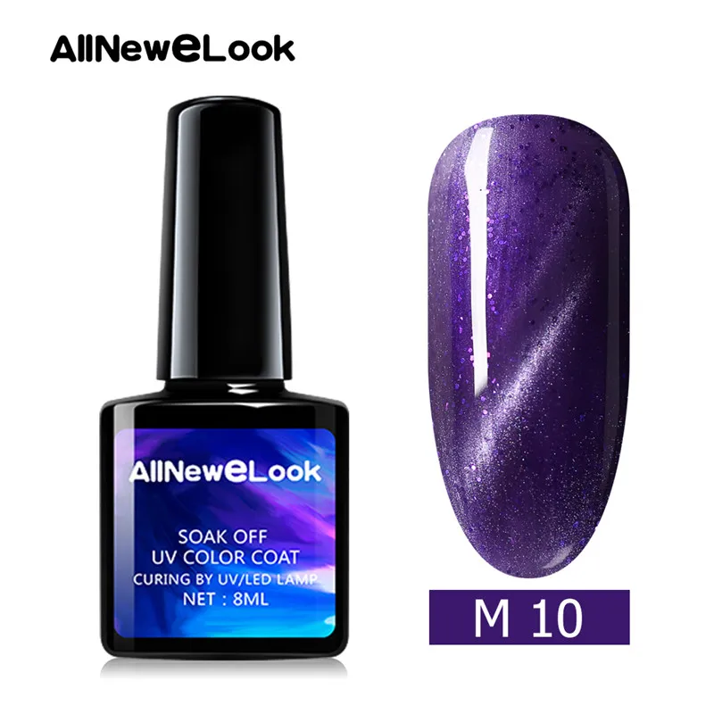 CA010 Allneweook УФ-гель для ногтей Cateye 8 мл Магнитный лазер лак для ногтей клей для ногтей - Цвет: CA010