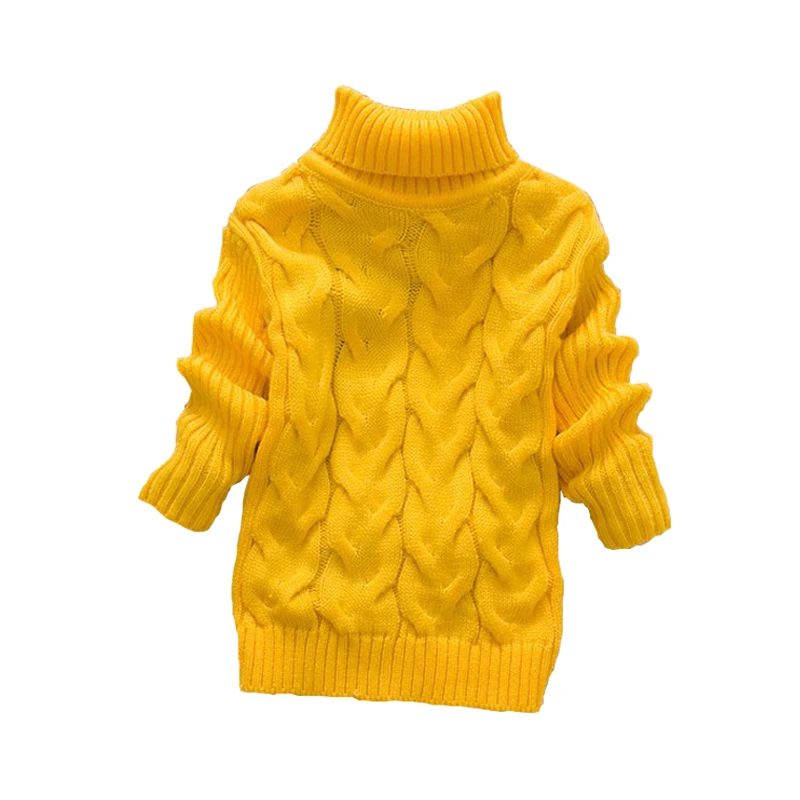

2020 Autumn Winter Infant Baby Boys Girl Children Kids Knitted High collar Pullovers Turtleneck Warm Thick Sweaters 2-8 Year