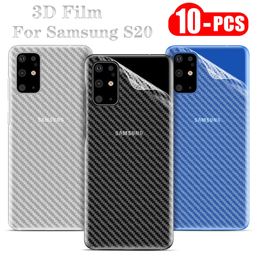 10 шт./лот 3D Защитная Наклейка из углеродного волокна для Samsung Galaxy S20 /