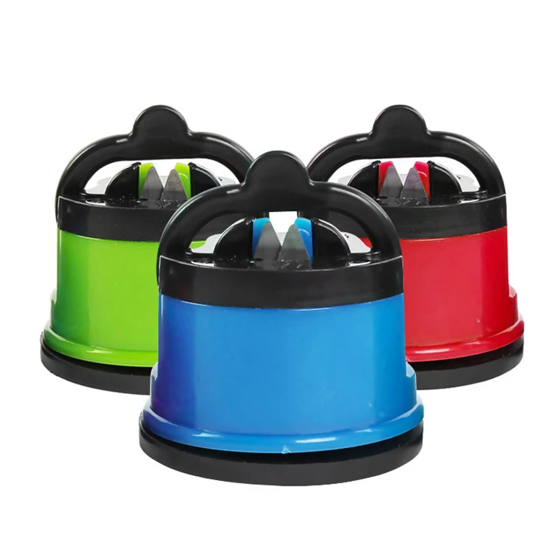 

Innovative Knife Sharpener Scissors Grinder Sharpening Knives Stone Sharpens Kitchen Sharpen Tool Secure Suction Pad Accessories
