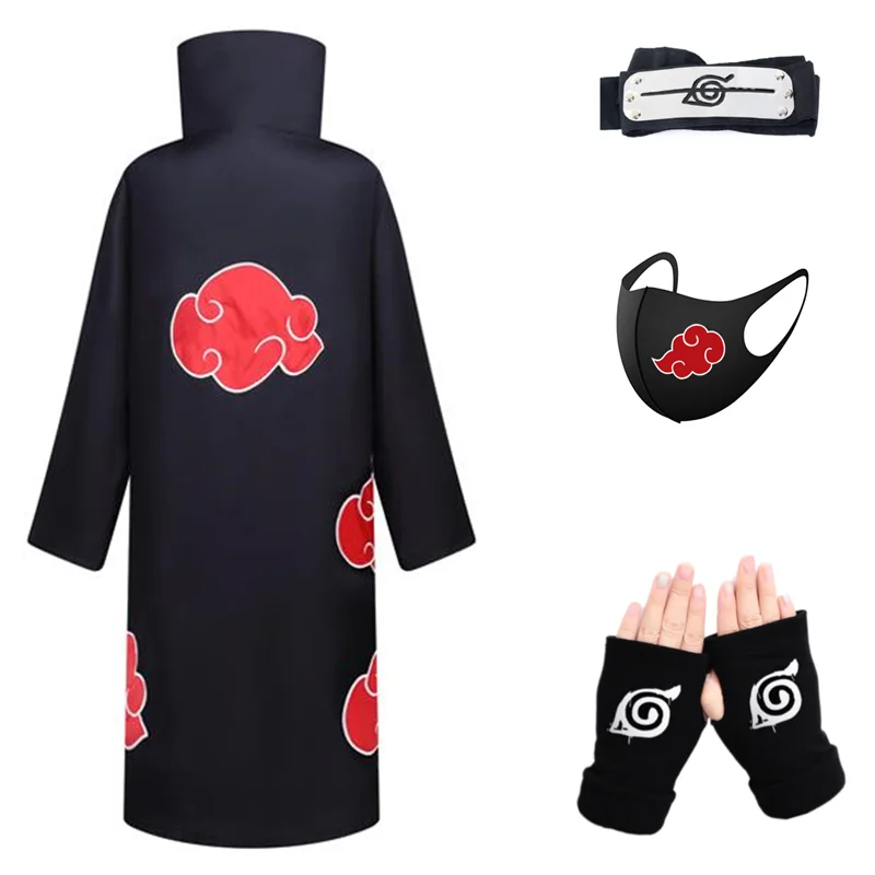 4 шт. плащ для косплея учихи Зебра тачиаки костюм Хэллоуина аксессуары костюма