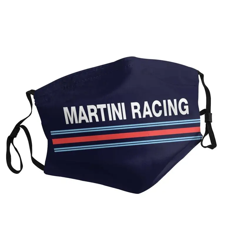 

Классическая винтажная многоразовая маска для лица Martini Racing в стиле ретро, Пылезащитная маска унисекс для взрослых, респиратор, маска для рт...