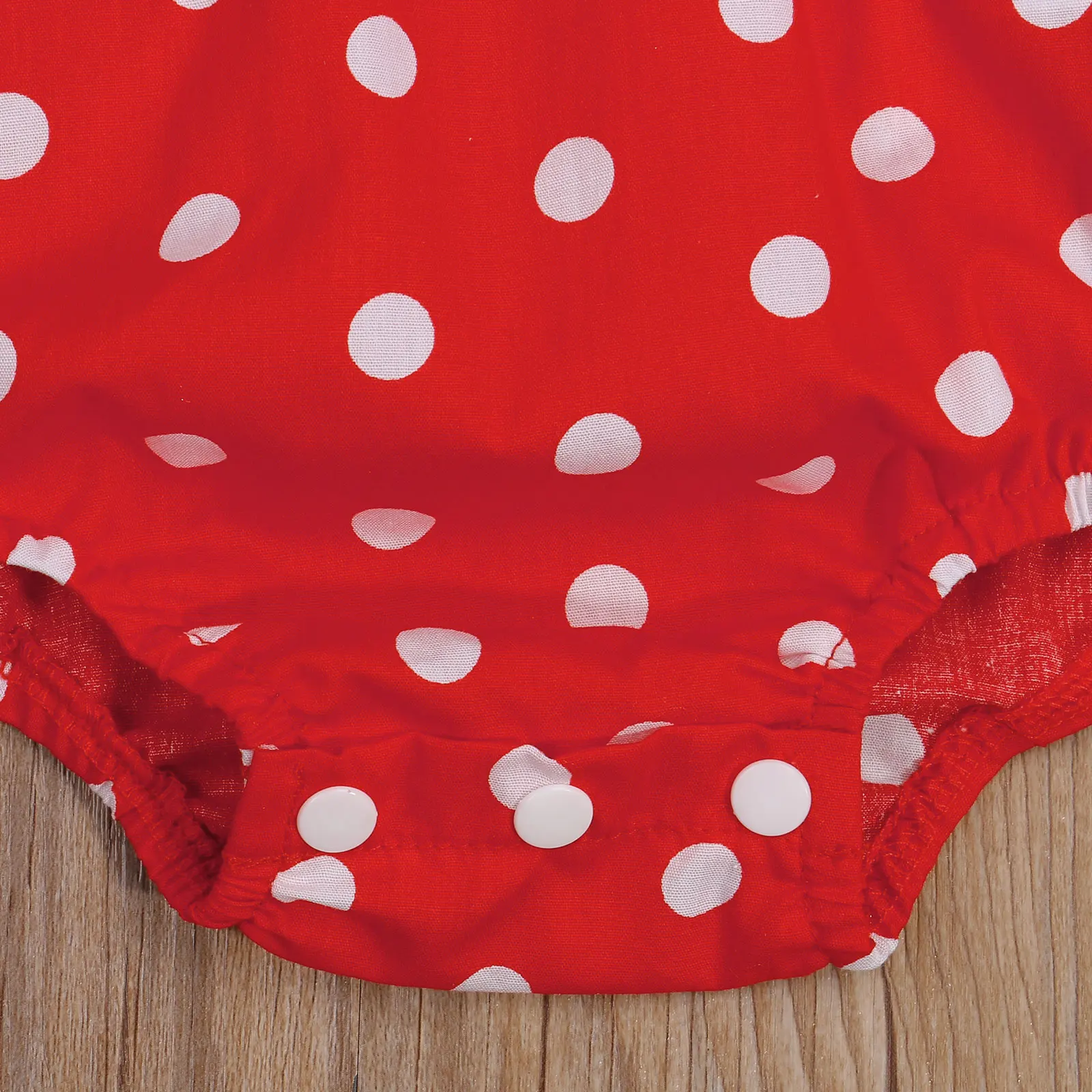 

Infants Lace Romper Tops, Lace Floral Polka Dot Printed Fly Sleeves Home Sleeping Kids High Waist Clothes, Summer