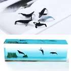 Форма для моделирования миниатюрных китов, формы для отлива морских блестящих китов сделай сам, заливочные материалы для самостоятельного изготовления ювелирных изделий, 5 шт.