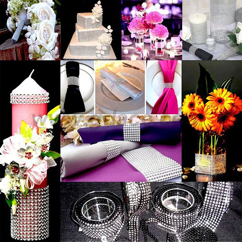 Top Quality Hot Fix Rhinestones Decorative Tape AB Crystal Flatback Trim for Cloth Art DIY Decoration Crafts 1.5cm/2.5cm 80cm |