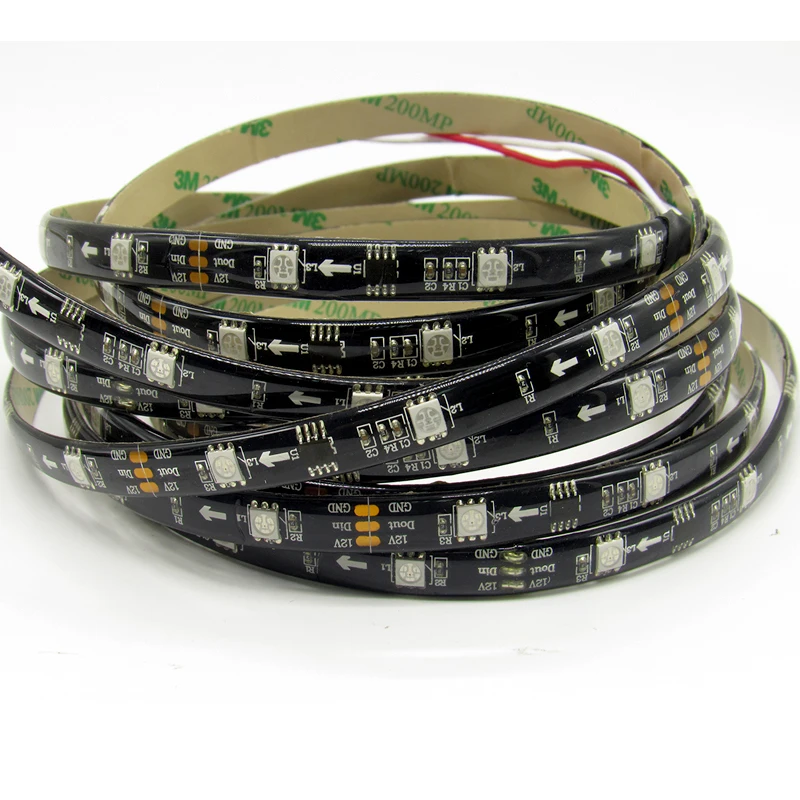 1 м индивидуально адресуемые светодиодные полосы WS2811 пиксельные 12 в 5050 SMD RGB