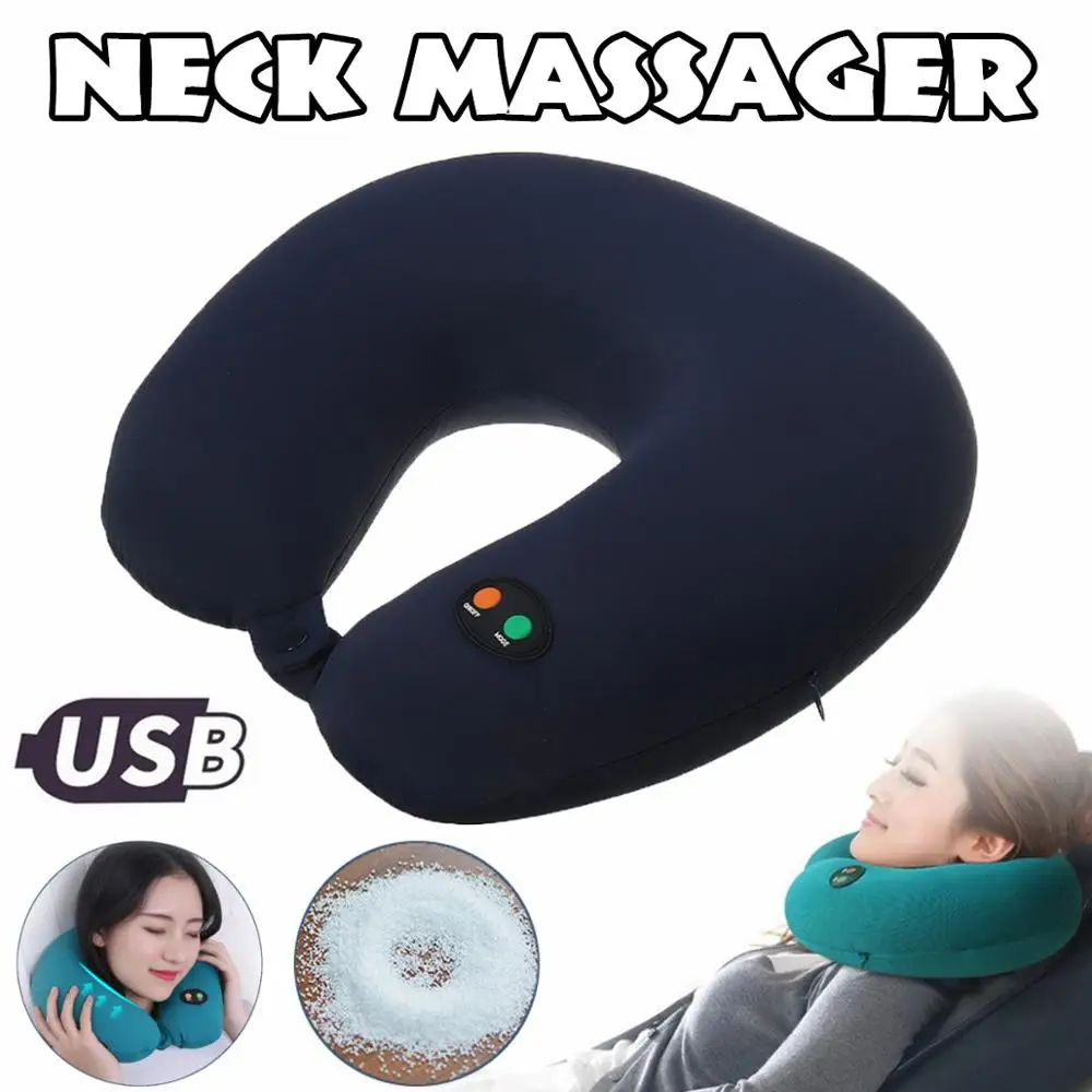 

Electric 6-mode U-shaped travel cushion pillow neck massager vibration cervical pillow massage relaxing family car