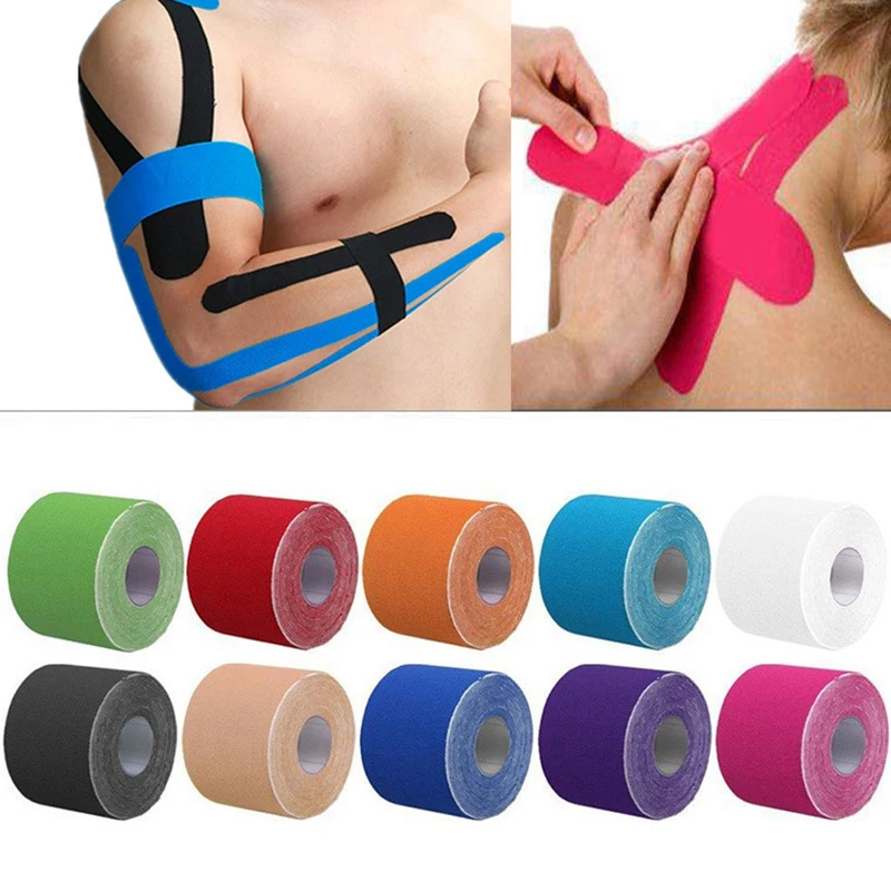 Kinesiology Tape Athletic Tape Sport Recovery Tape Strapping Gym Fitness Tennis Running Knee Muscle Protector Scissor