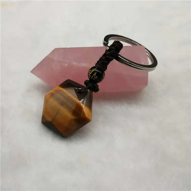 Прямая поставка натуральный энергетический камень тигровый глаз 6 звезд амулет