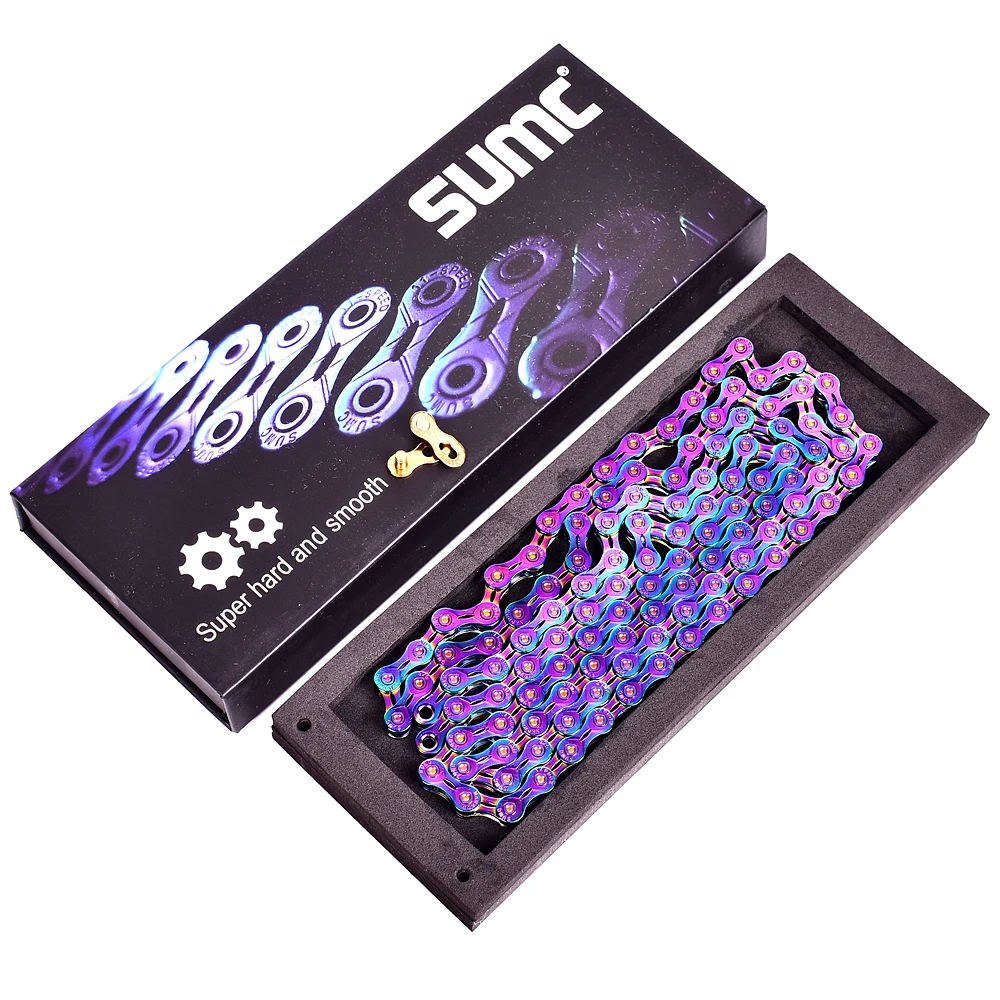 SUMC велосипедная цепь X9 X10 X11 X12 велосипедная цепь для SHIMANO 8/9/10/11/12 скоростная дорога MTB шатун 8 9 10 11 12s 116L 126L полый Oco