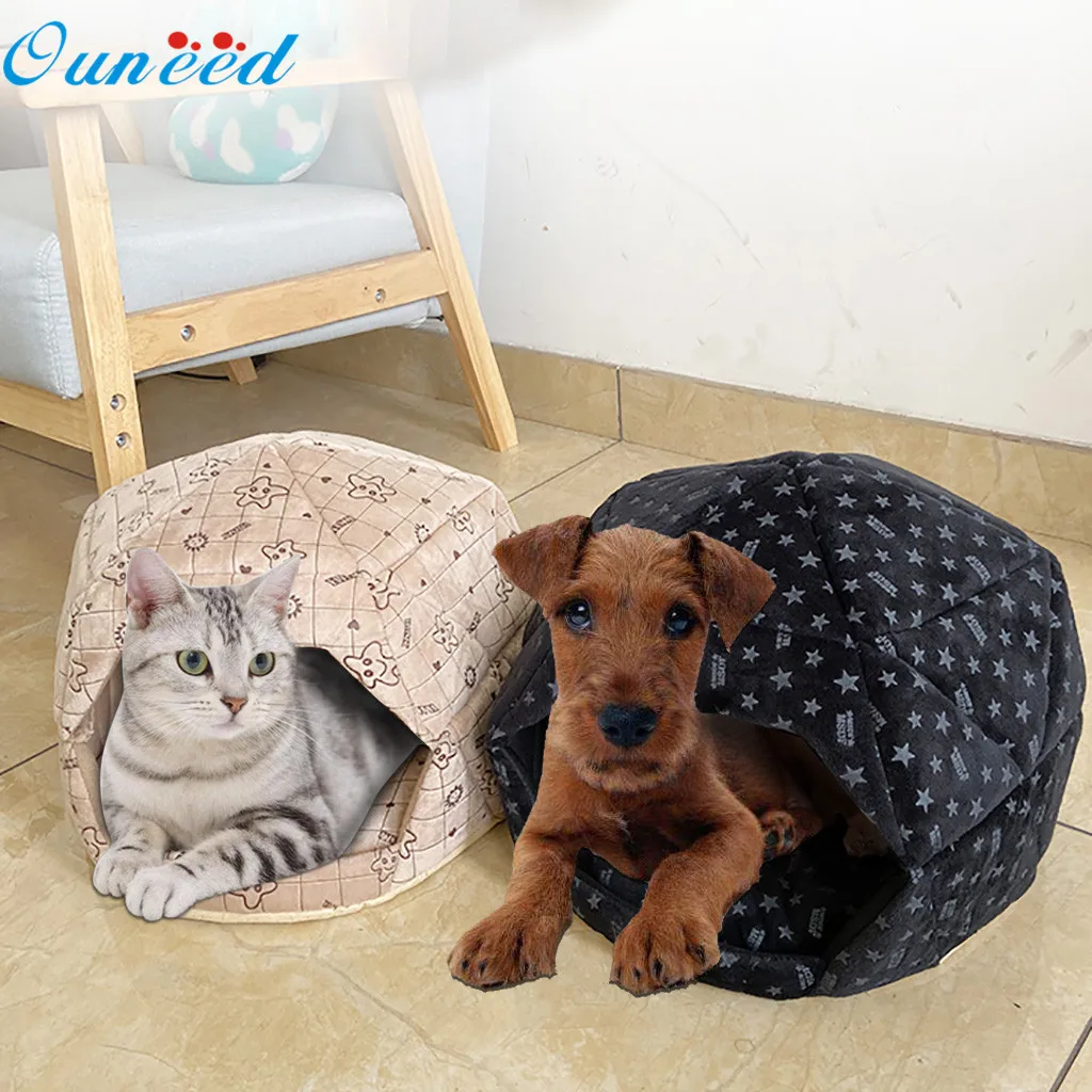 Ouneed домик кровать для домашних животных двойного назначения стильная Съемная