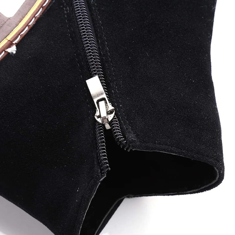 Fashion Women Martin Boots Autumn Winter Classic Zipper Snow Ankle Suede Warm Fur Plush Shoes | Обувь