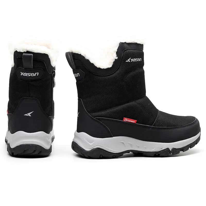 Зимние ботинки 2019 зимняя женская обувь Черные ботильоны теплые