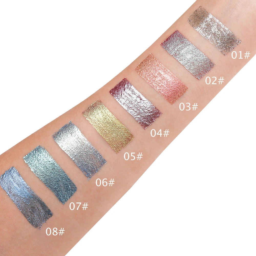 Горячая продажа голографические металлические duoхромированные тени для век