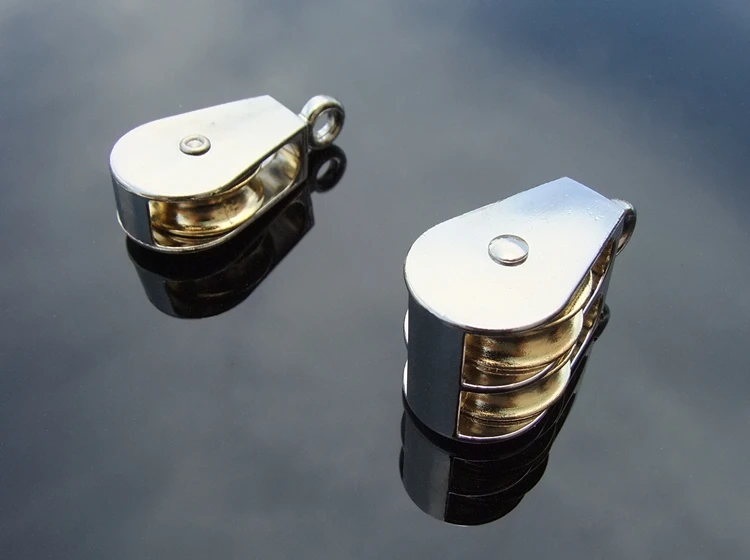 

36/52/75mm Metal Sheave Zinc Alloy Fixed Pulley Crown Block And Tackle Lifting Wheel Mini Single/Double Pulley For DIY