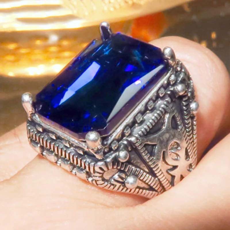 ЦИРКОНИЕВЫЕ винтажные кольца серебряного цвета для мужчин и женщин унисекс