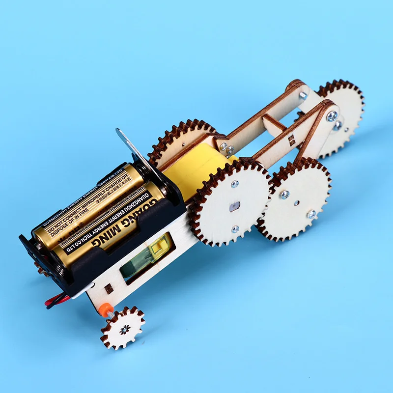 Creative Electric Gear Round Trip Car Science Technology Invention Assembling Blocks Toys DIY Student Model Toy | Игрушки и хобби
