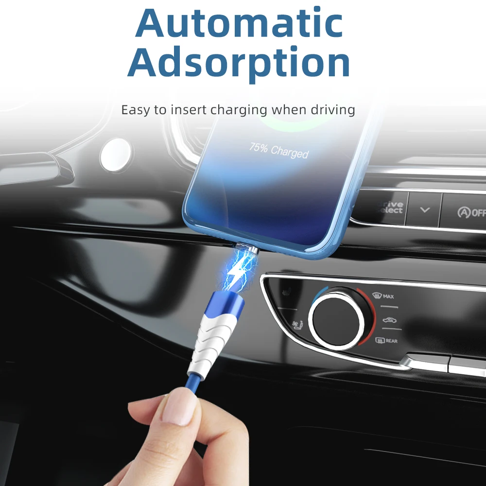 Магнитный кабель для быстрой зарядки Micro USB Type C iPhone 11 8 7 6 Xiaomi Samsung магнитное