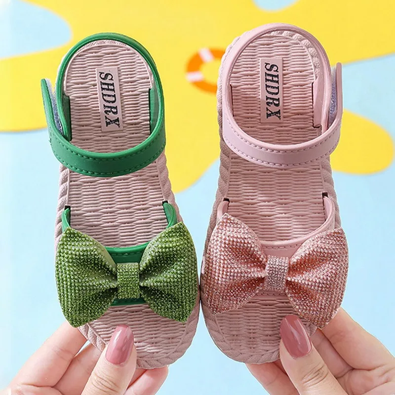 

Butterfly-knot Non-slip Soft Kid Toddler Baby Shoes Summer Korean Little Children's Girls Princess Open Toe Casual Beach Sandals