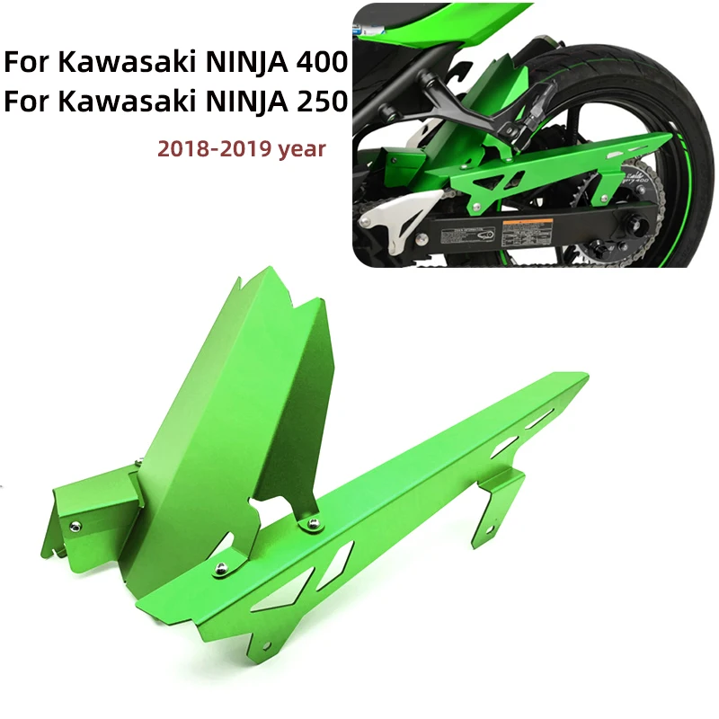 

For Kawasaki Ninja 250 400 NINJA250 NINJA400 Z400 2018 2019 Moto Chain Cover Mudguard Rear Fender Plate Mud Splash Guard Fairing